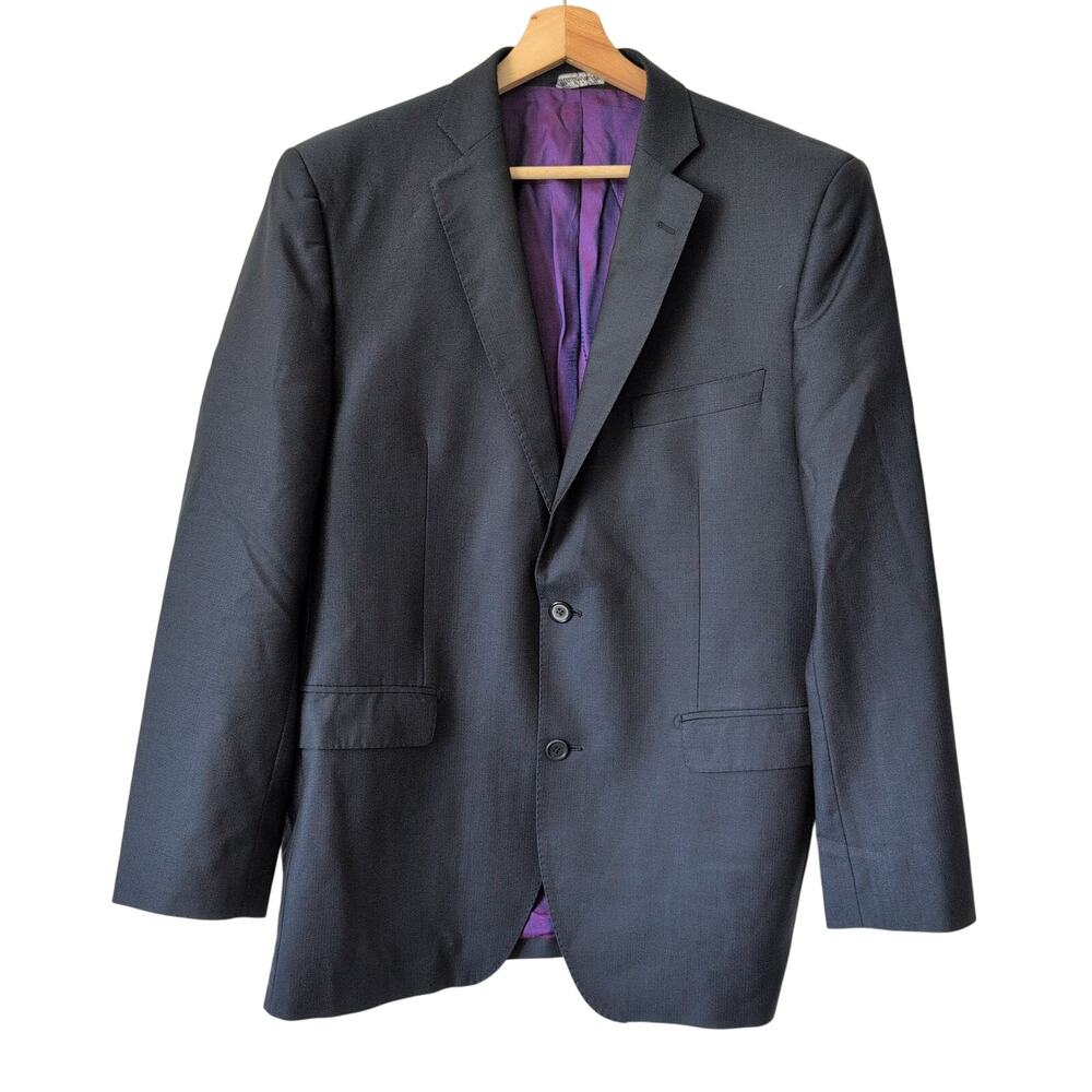 Ermenegildo Zegna Sport Coat‎ Navy Blue Wool Blazer - 42R Made in Italy